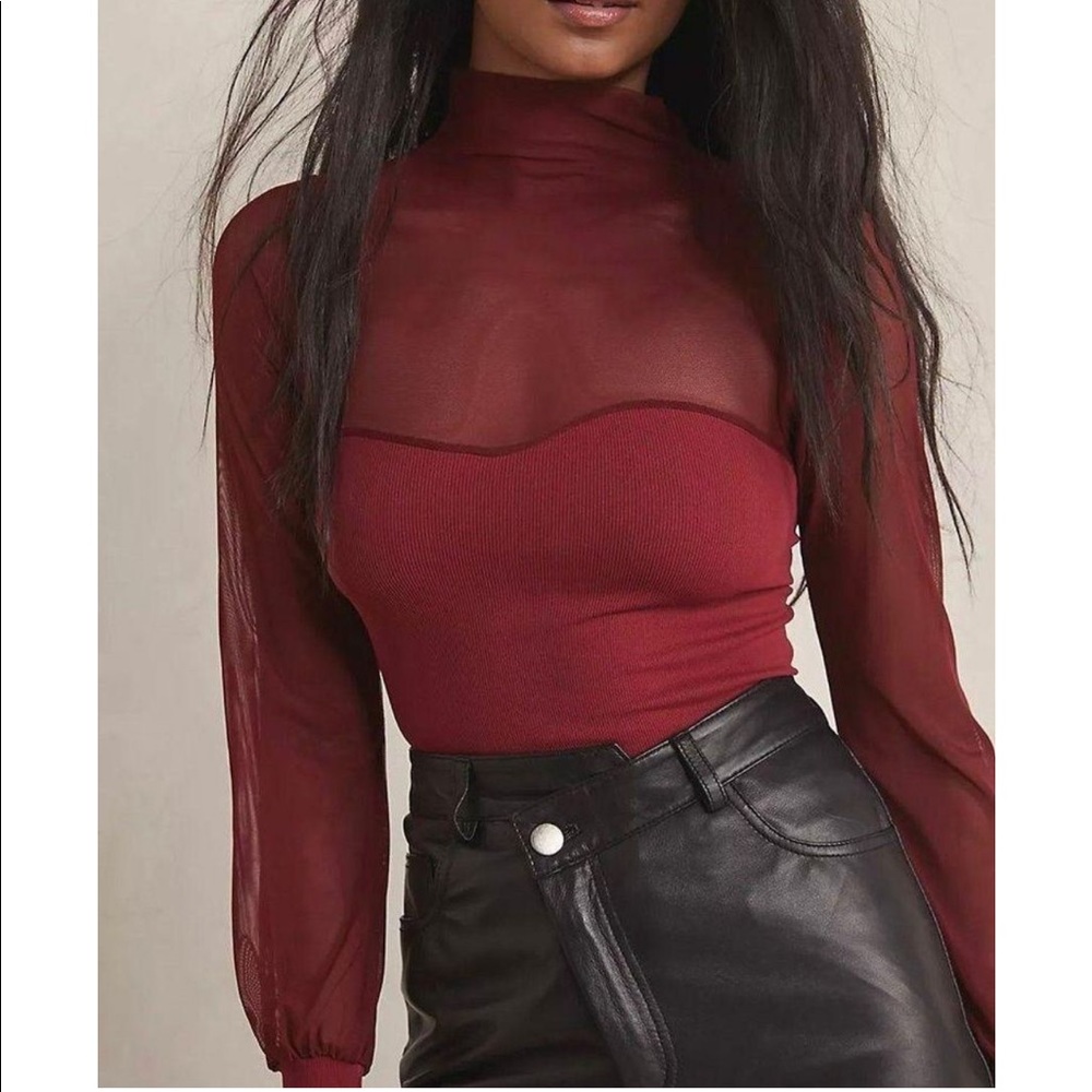 Free People mesh long sleeve